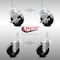 Service Caster 4 Inch SS Hard Rubber Wheel Swivel 10mm Threaded Stem Caster Brakes, 2PK SCC-SSTS20S414-HRS-M1015-2-TLB-2 - alternate 1